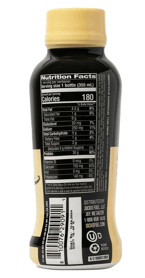 JOCKO FUEL Molk RTD Vanilla Protein 12-Pack