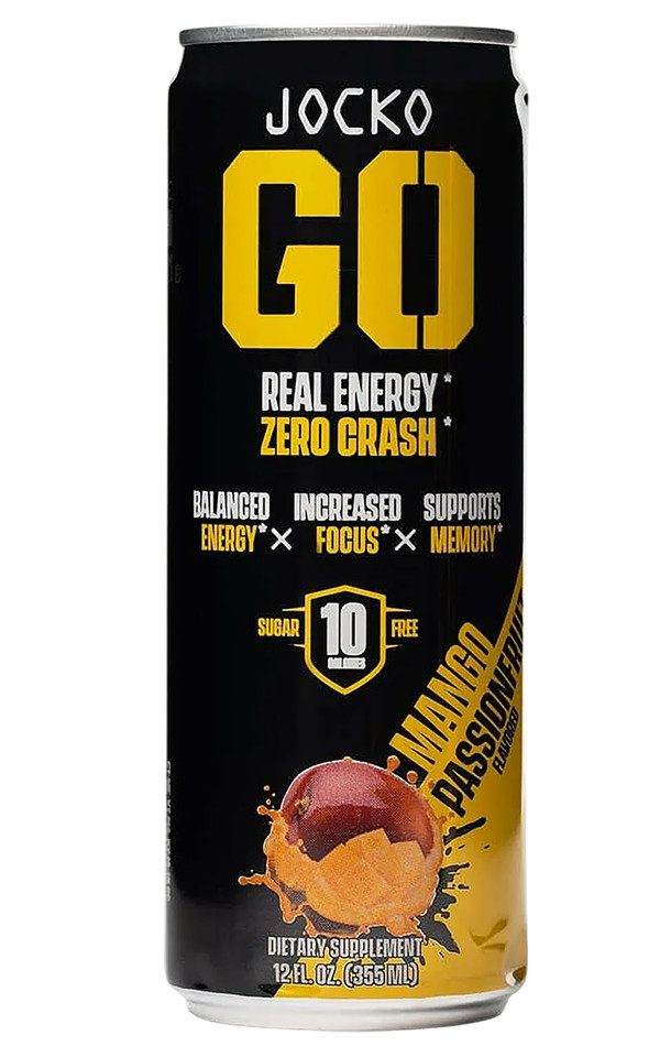 Jocko Fuel Jocko 29046 Go Mango Passionfruit Energy Drink 12 oz