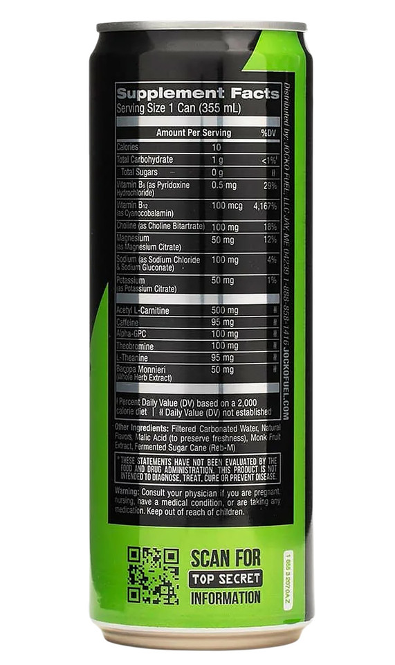 Jocko Fuel Jocko 29003 Go RTD Sour Apple Energy Drink 12 oz
