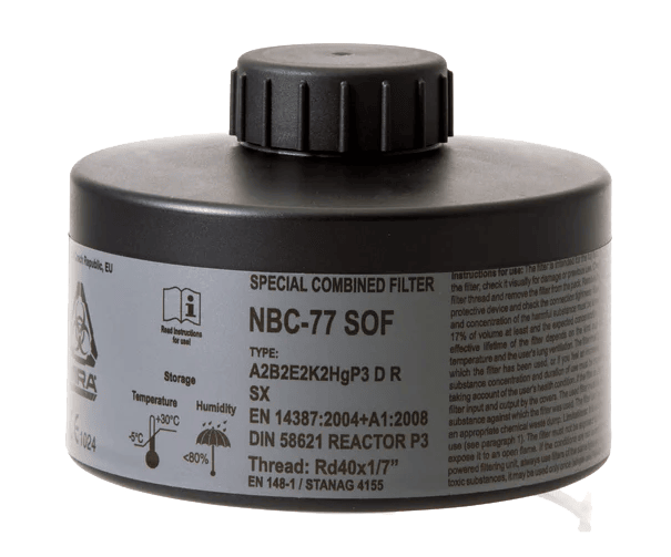 MIRA Safety CBRN Gas Mask Filter NBC-77 SOF 40mm Thread