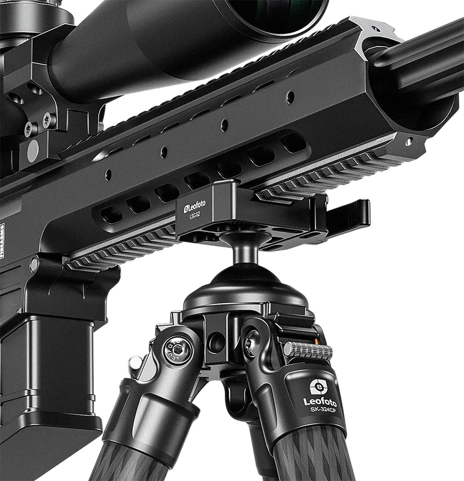 Leofoto USA ST-323CX Rifle Tripod with Integrated Ball Head and Adjustable Clamp