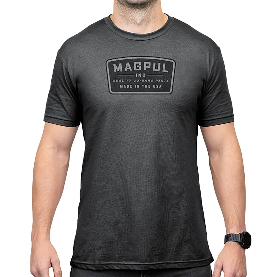Magpul Industries Corp MAG1526-010-M Go Bang Short Sleeve T-Shirt Charcoal Gray Medium