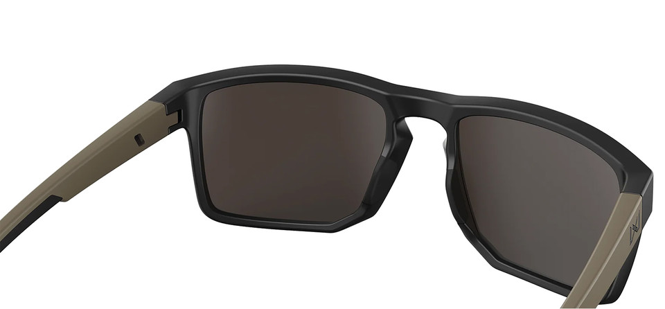 Wiley X Founder Matte Black and Tan Sunglasses with Tungsten Mirror Polycarbonate Lenses