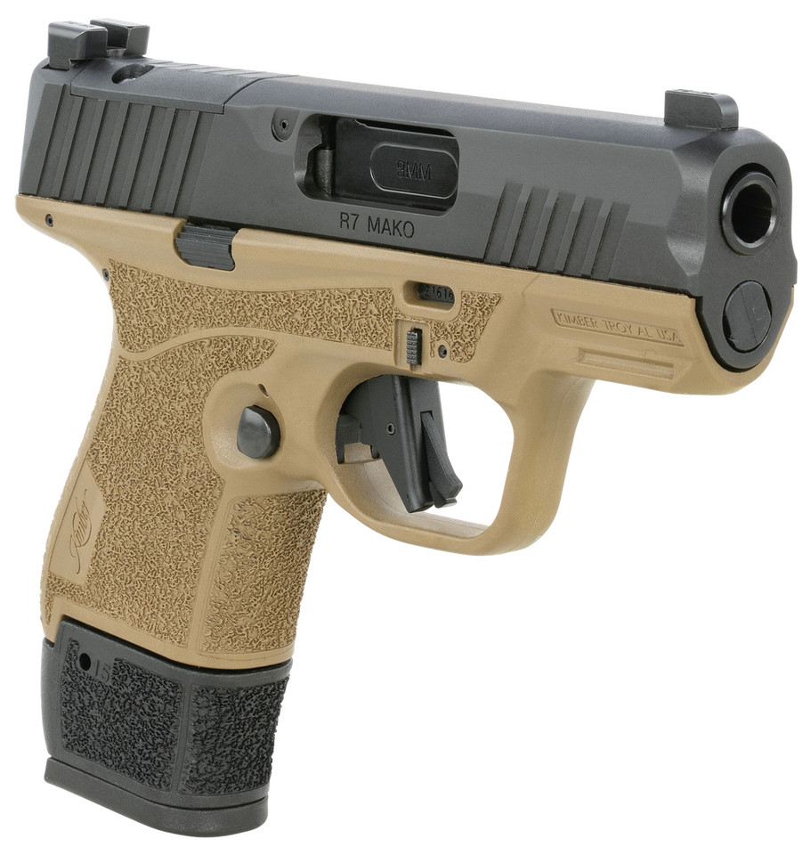 Kimber MFG. Inc R7 Mako FDE 9mm Subcompact Handgun with 15+1 Capacity and Micro Red Dot Ready