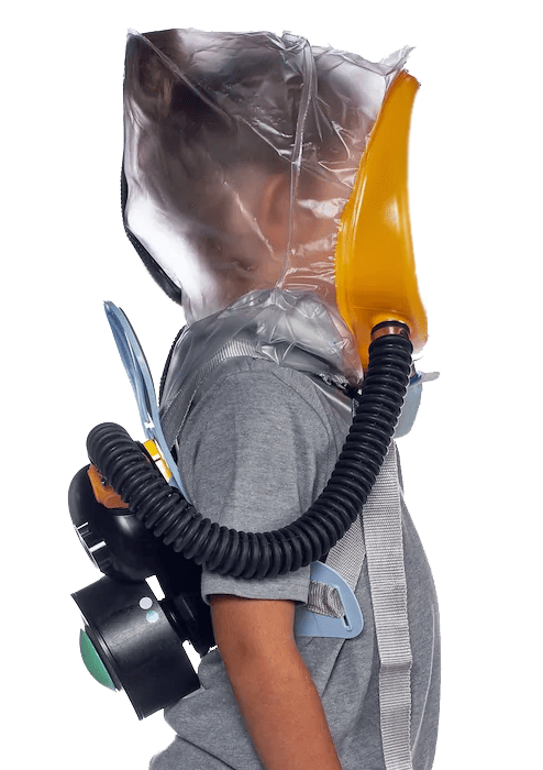 MIRA CM-3M CBRN Child Escape Respirator / Infant Gas Mask w/ PAPR