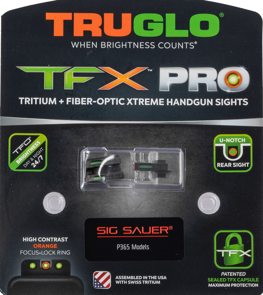 TRUGLO TFX Brite Site Day/Night Sight Set for Sig P365
