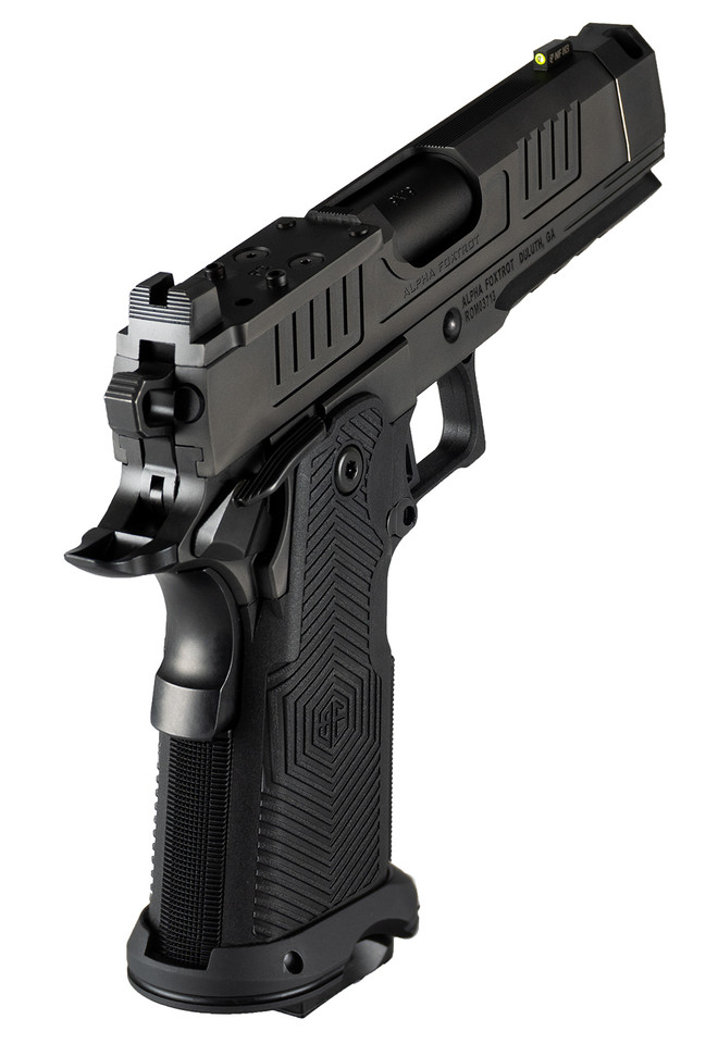 Alpha Foxtrot AF1911 Romulus 9mm Luger 3.5 inch Compact Double Stack Pistol with Night Sights and Optic Ready Slide