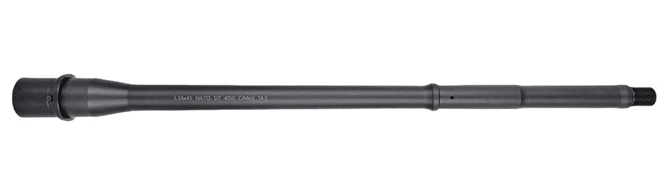 Lead & Steel LLC LS556PEN-MID-14.5 AR-15 Barrel 14.5 Inch Mid-Length 1:7 Twist M4 Feed Ramps Black Nitride Finish