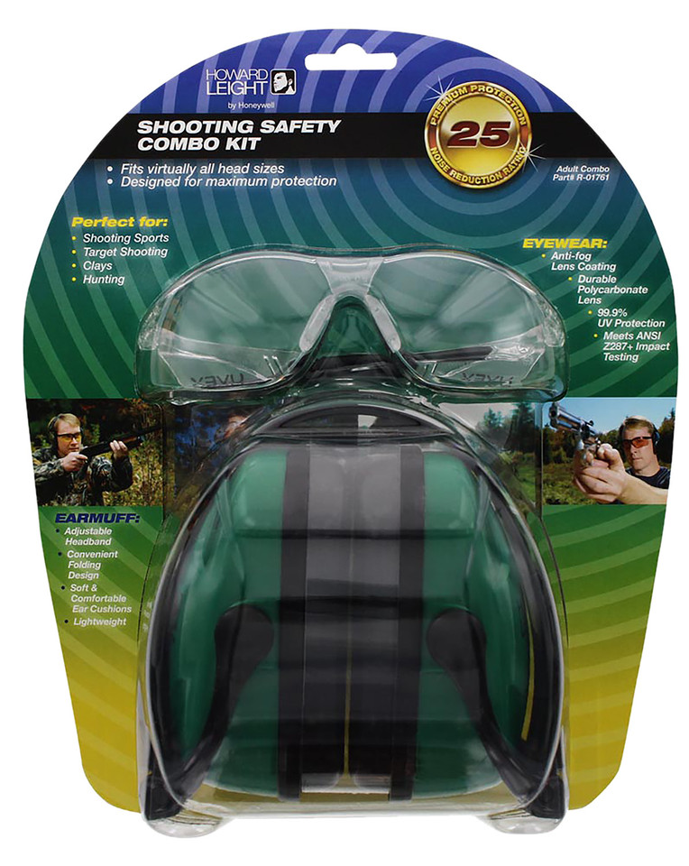 Howard Leight R-01761 Shooting Safety Combo Kit Eye and Ear Protection