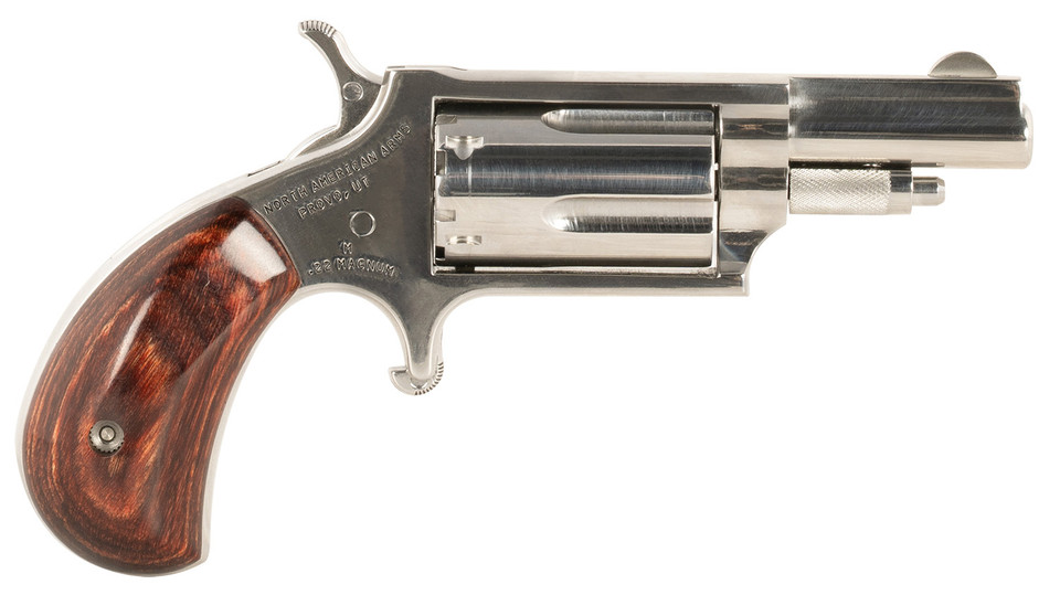 NAA 22MDLX .22 Magnum Revolver with Rosewood Grip and Polished Finish