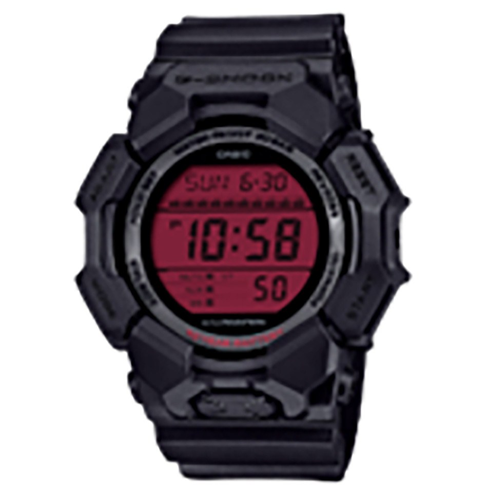 G-Shock GD010BBR1CR Digital Watch Black and Red