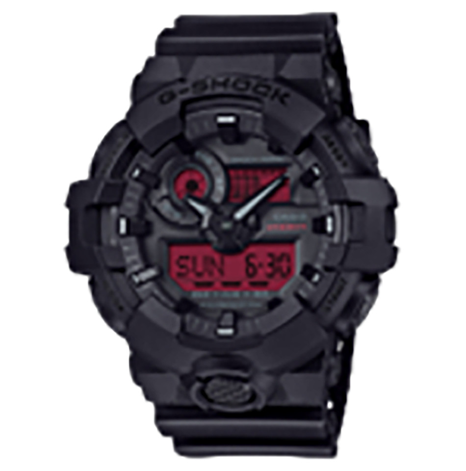 G-Shock GA700BBR1ACR Analog Digital Watch Black and Red