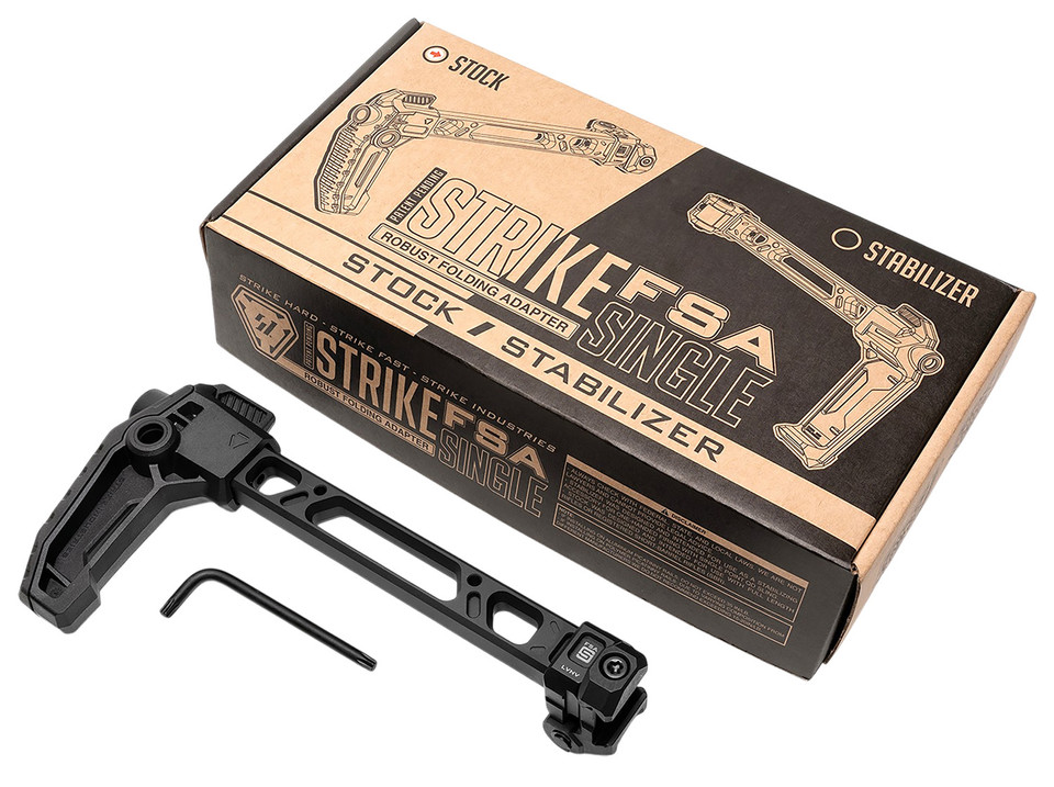 Strike FSA-S Single Folding Stock Adapter for Picatinny Rail Black