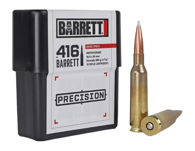 Barrett 41633 416 Barrett 500 Grain Ammunition - 10 Rounds