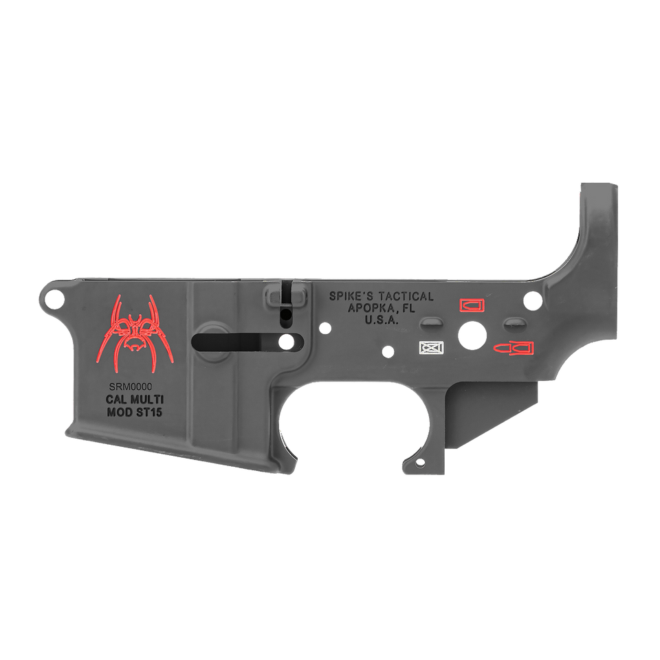 Spike's Tactical STLS019 Spider Stripped Lower 556/223 Black