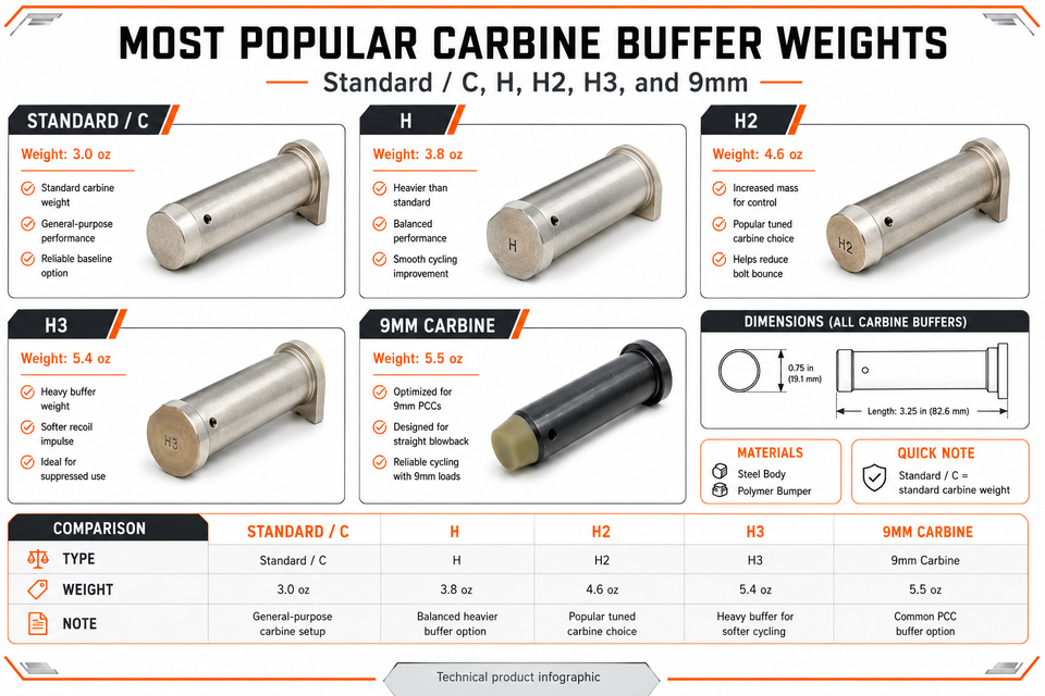 Battle Arms Development AR15 Carbine Buffer Assembly
