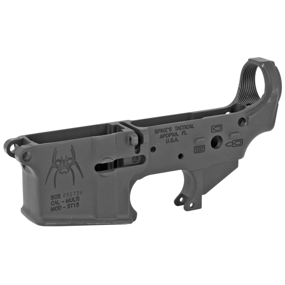 Spike's Tactical Stripped Lower (Spider) – AR-15 Multi-Cal Receiver