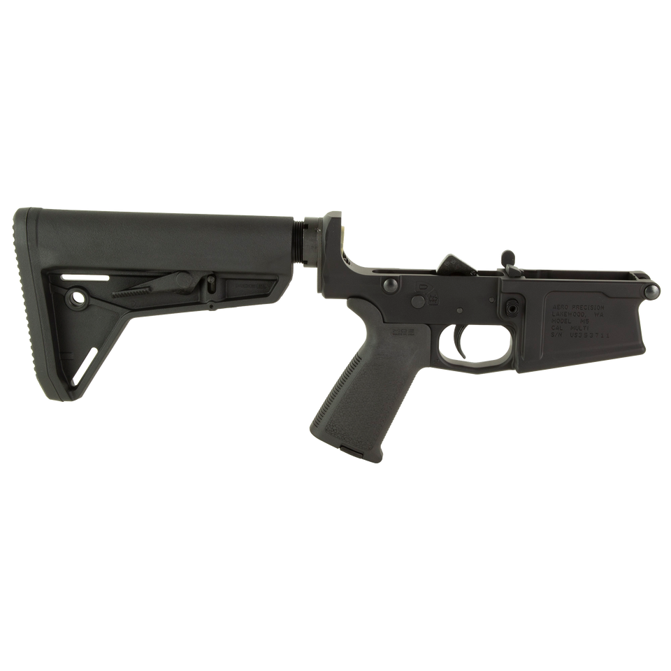 AERO Precision M5 AR-10 Complete Lower Receiver with MOE Grip – Black | .308 / 7.62 NATO