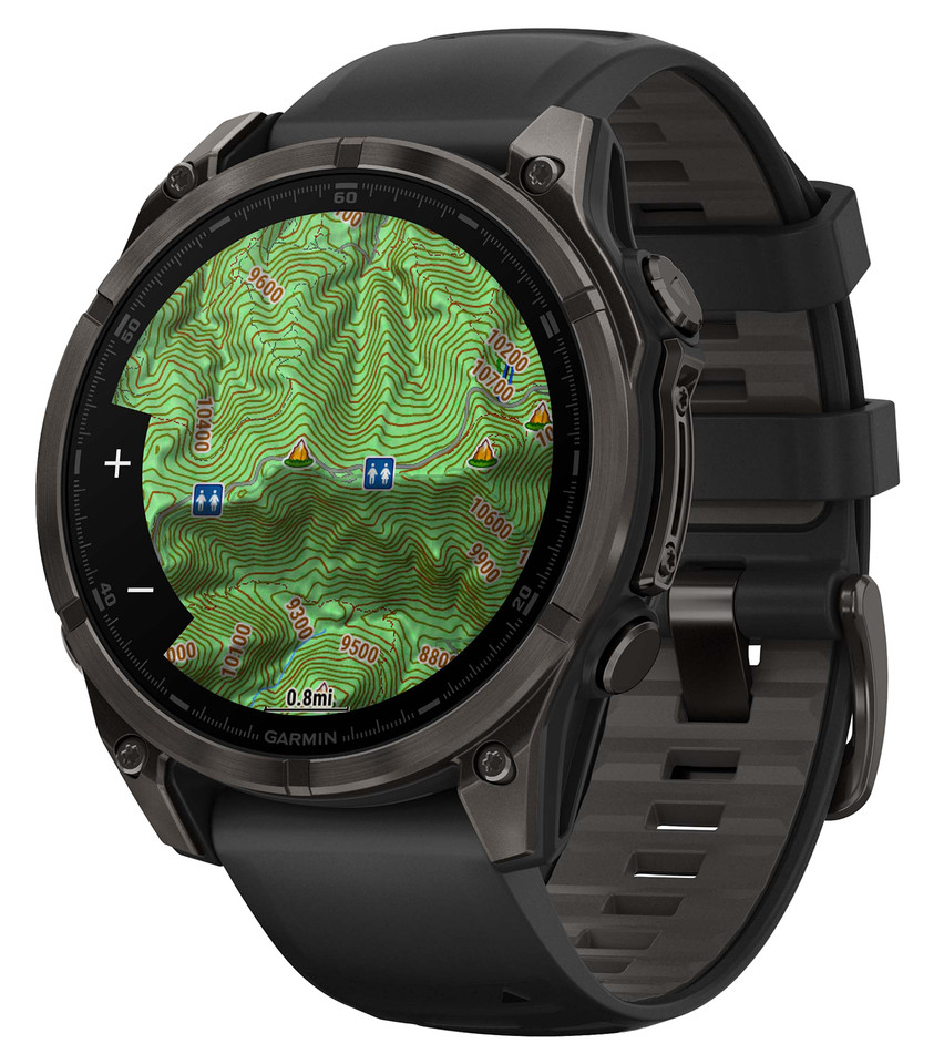 Garmin Fenix 8 47mm AMOLED Smartwatch with Gray Silicone Band