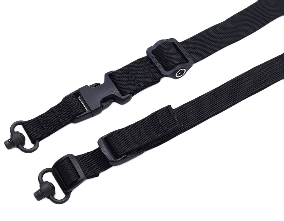 TACSHIELD Warrior Sling with Quick-Detach Push-Button Swivels, Black