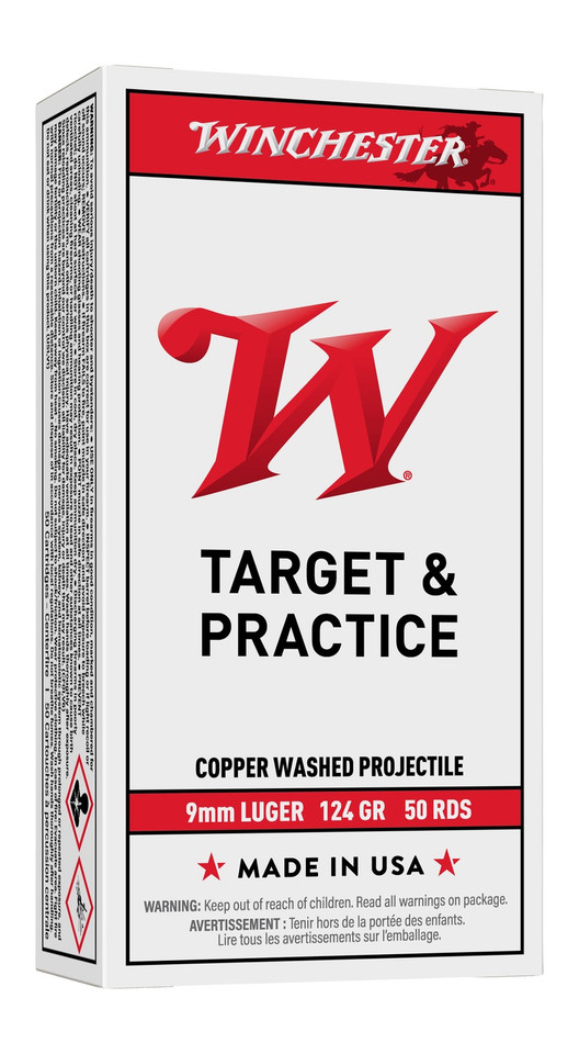 Winchester Ammo USA9MM124 9mm Target FMJ 124-Grain - 50 Rounds