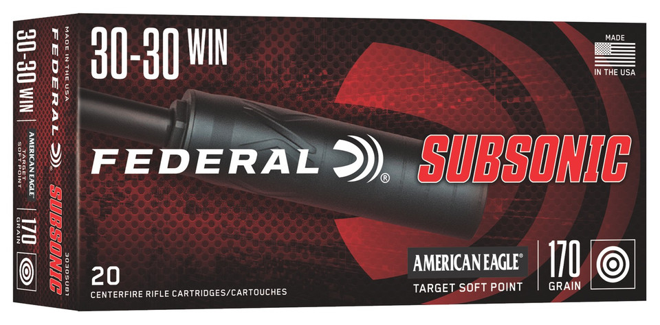 Federal 3030SUB1 170 Grain TSP Subsonic Ammunition
