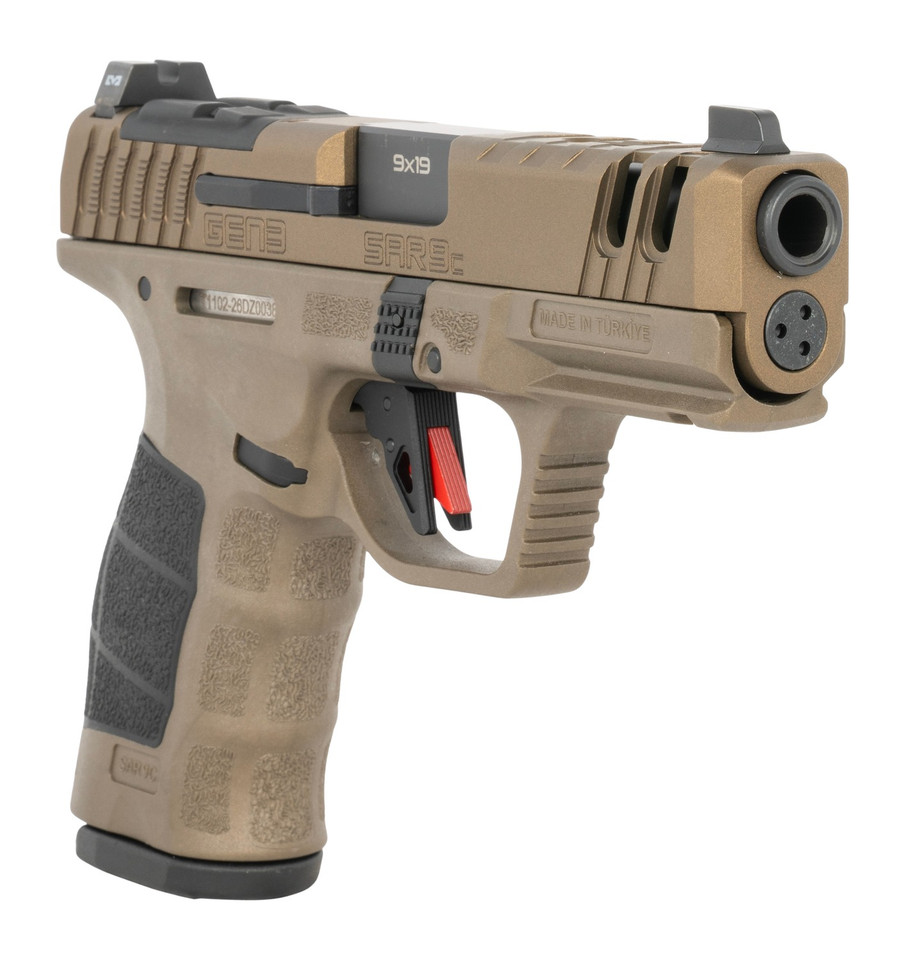 Sar USA SAR9 Compact 9mm Pistol with Optic Cut and Night Sights