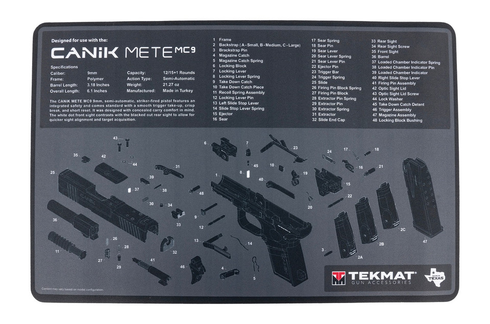 TekMat Canik MC9 Cleaning Mat 17" x 11"