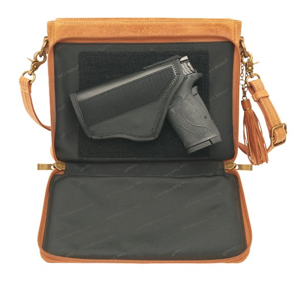 KINGPORT INDUSTRIES LLC GTM-CZY/22 CRML Clutch Purse Crossbody in Buff