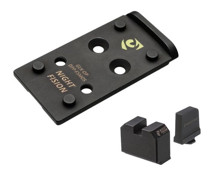 Night Fision GLK Series Front Sight with MOS Plate Black Complete