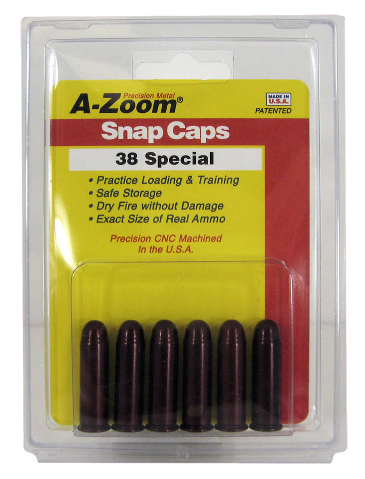 A-Zoom Snap Caps for 38 Special Revolvers - Safe Dry Fire Practice and Training
