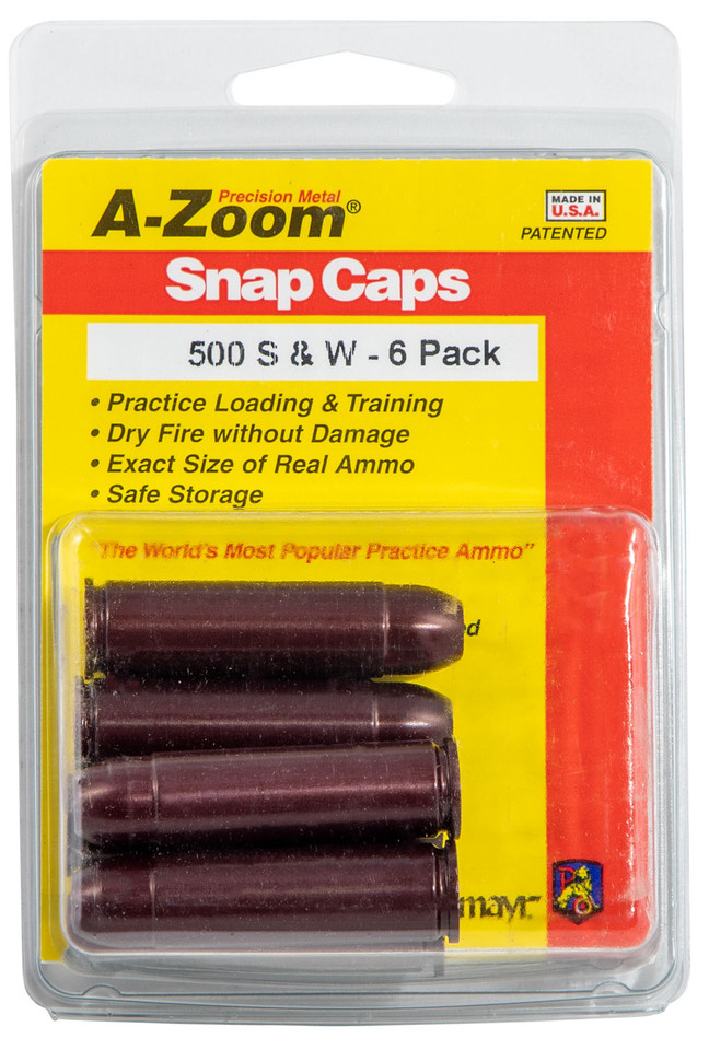 A-Zoom Snap Caps for .500 S&W Revolver - Practice and Dry Fire Training Kit