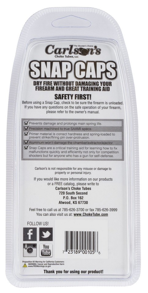 Carlsons Wool Snap Caps for 12 Gauge Shotguns, 2-Pack