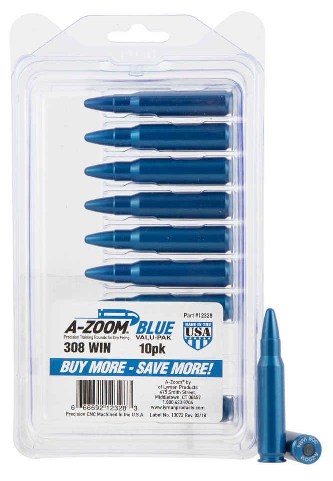 A-Zoom Blue Snap Caps for 308 Win / 7.62 NATO, 10 Pack