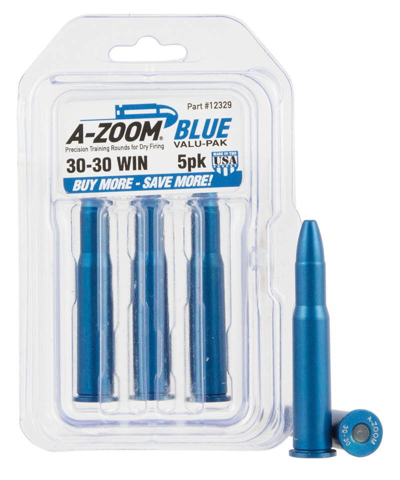A-Zoom Dummy Rounds for Safety Training and Function Testing in 30-30 Win, 5 Pack