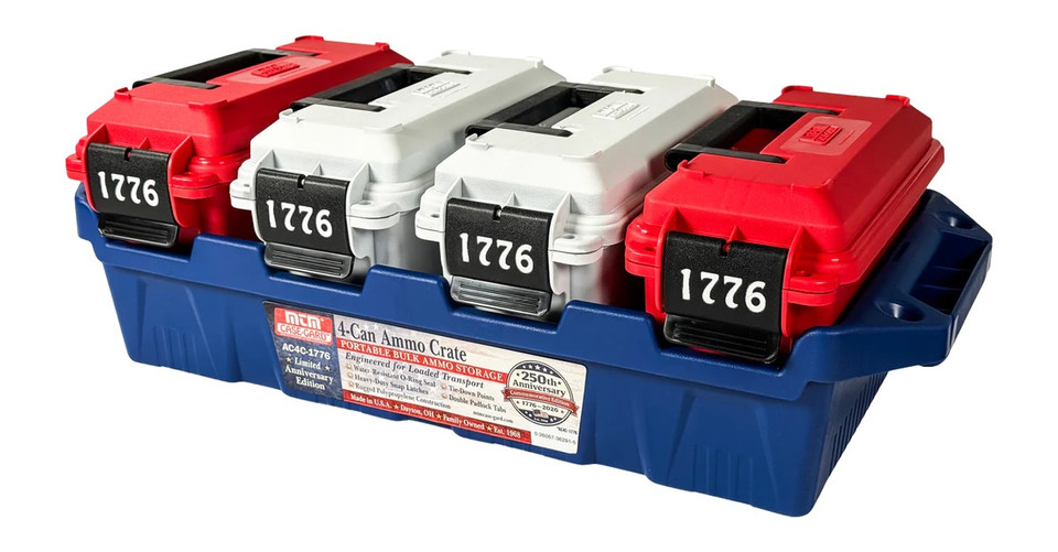 MTM Ammo Crate for 30 Caliber Ammunition, 4-Can Capacity, Model AC4C-1776