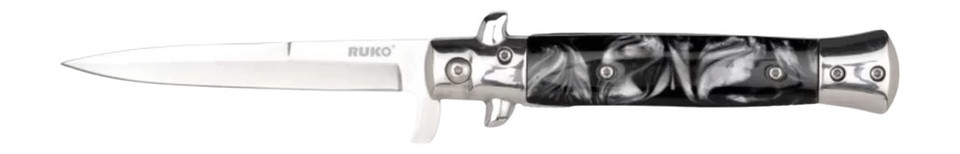 Rynoblade Knives RUK0184BP 4-Inch Black Pearl Acrylic Folding Knife