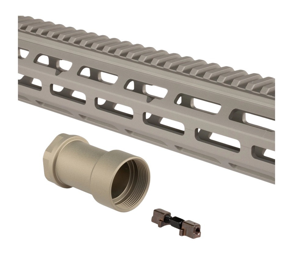 Q Honey Badger M-LOK AR AR-15 Handguard 15 Inch Kit Grey