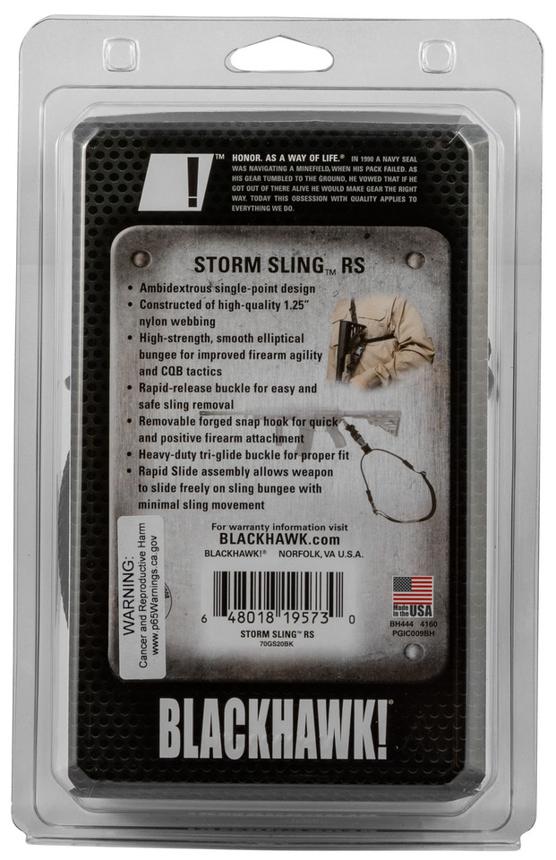 Blackhawk Storm Sling S-Type Ambidextrous Single-Point Sling for AR-15 Rifles