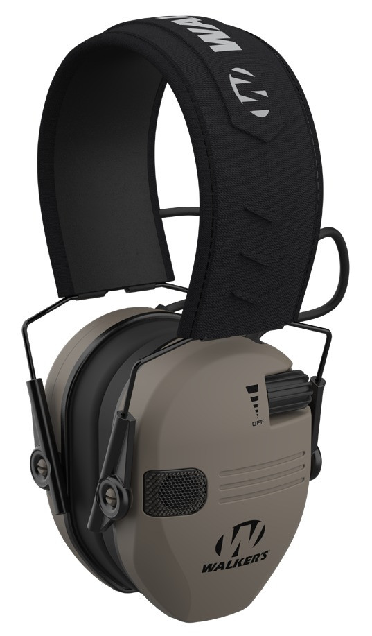 Walkers Game Ear RAZR Compact Electronic Ear Muffs for Youth and Women, Flat Dark Earth