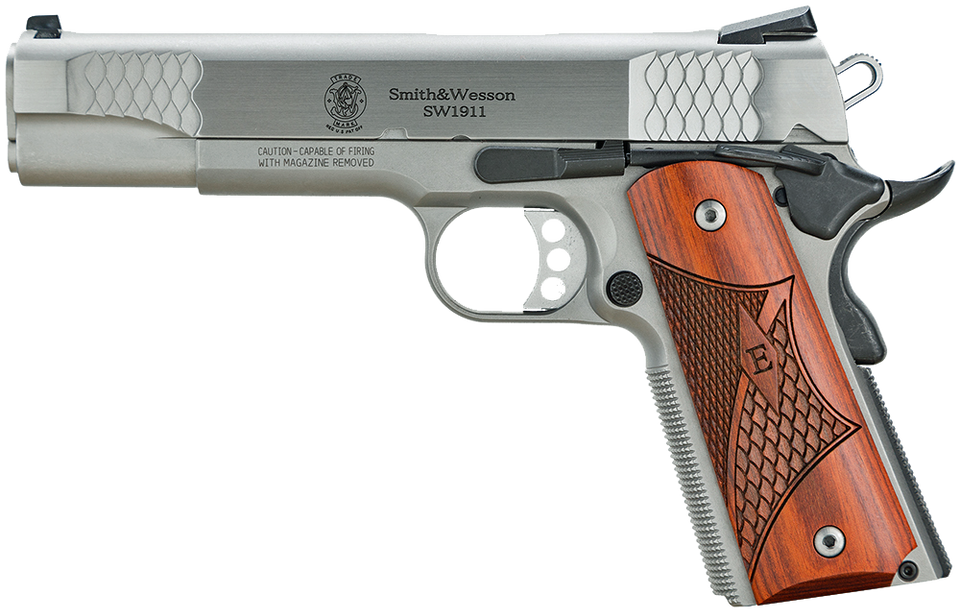 Smith & Wesson 1911 E-Series .45 ACP Pistol – 5" Stainless | Serrated Fram