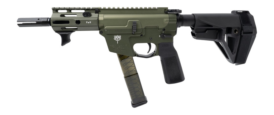 Freedom Ordnance 9mm Luger Semi-Auto Pistol / 4-Inch Threaded Barrel / SBA5 Brace