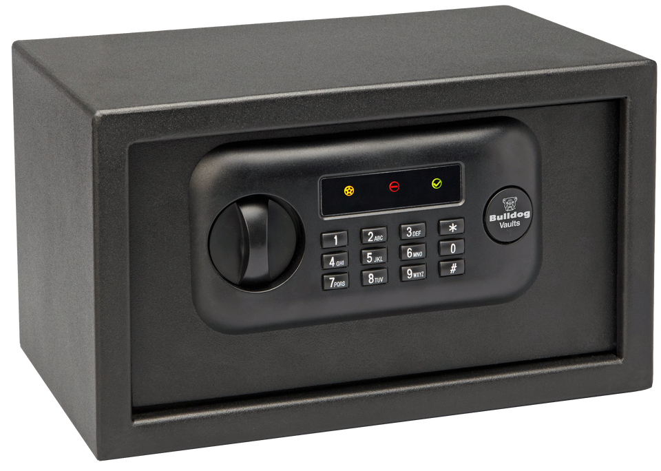 Bulldog Digital Pistol Vault – Keypad & Key Entry Handgun Safe