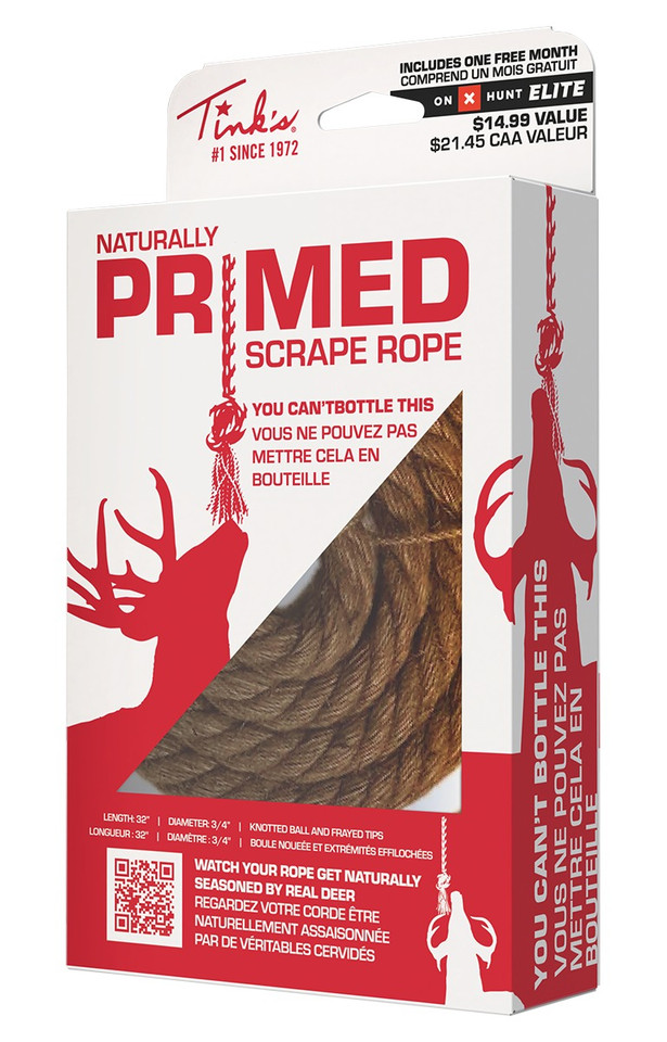 Dead Down Wind Tinks W5946 Primed Scrape Rope for Deer Hunting Scent Control