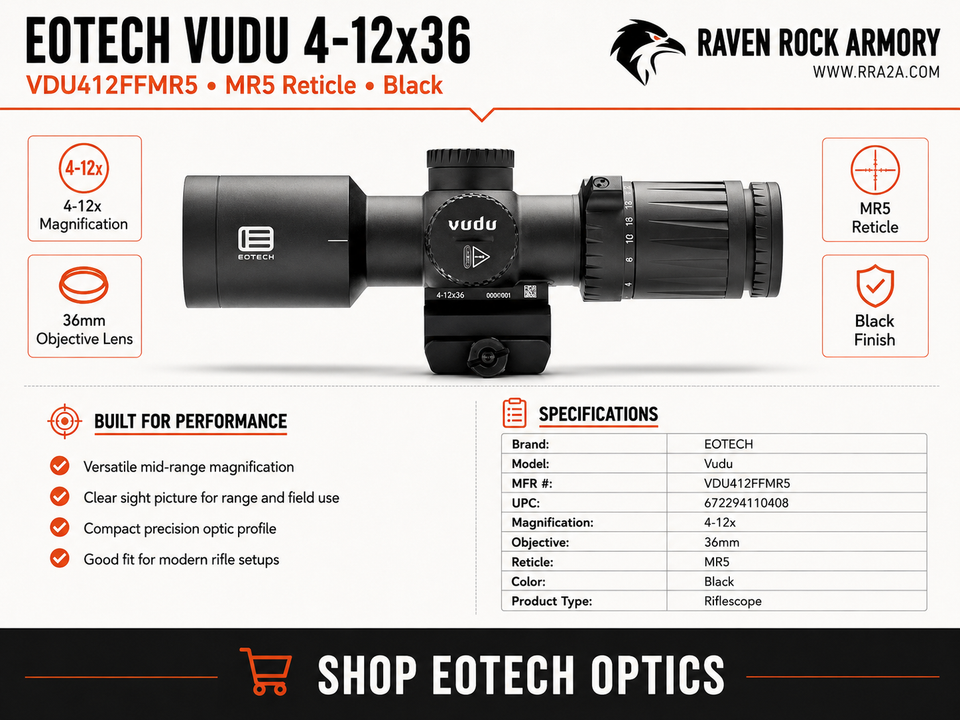 Eotech Vudu 4-12x36 FFP Rifle Scope / MR5 Reticle