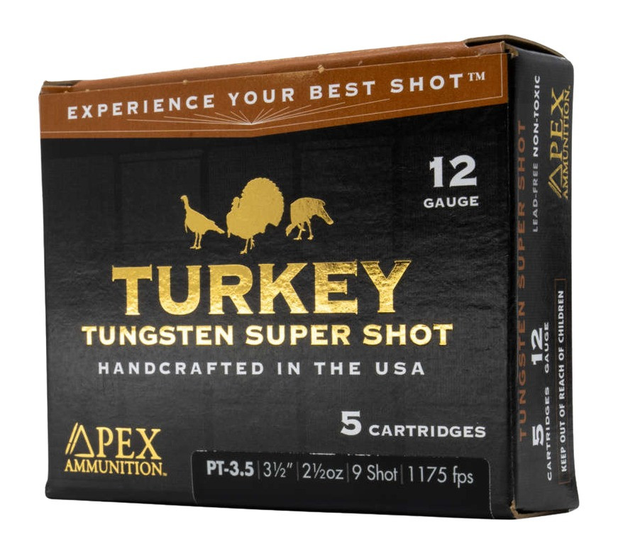 APEX Ammunition STH-35 12 Gauge 3.5 Inch Shells, 2.5 Dram, 7.5/9 Shot, 5/10 Pack