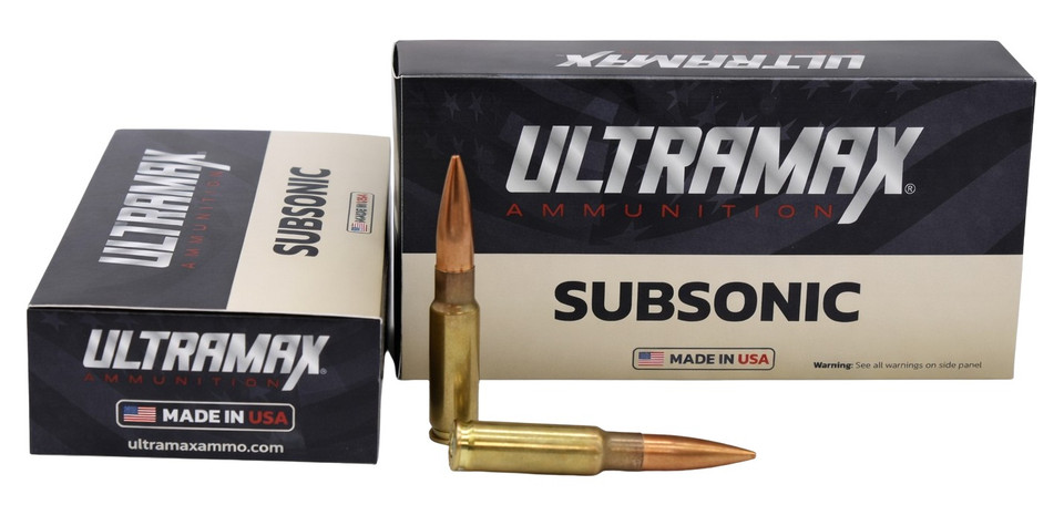 Ultramax Ammunition ULT-338ARC-1-N .338 ARC 300 Grain HPBT Match Brass Case 20 Rounds