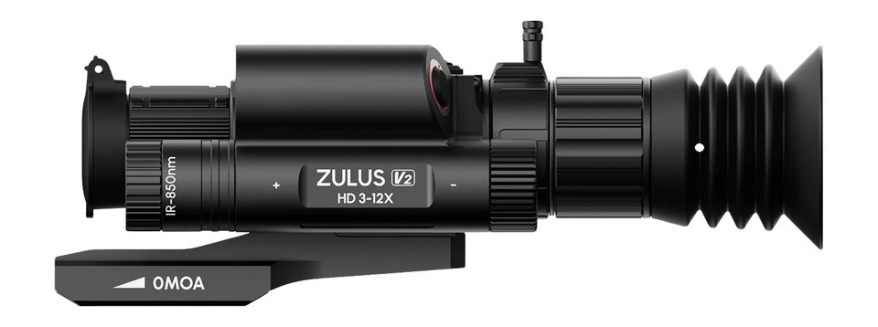 DNT Optics ZHD312RV2 Zulus HD 3-12x V2 Rifle Scope with Day/Night Vision and LSR RF