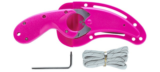 Columbia River Bear Claw Fixed Blade Knife / Pink Handle