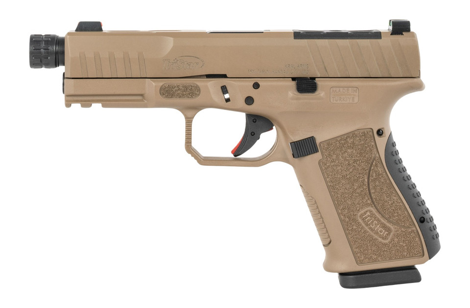 TriStar Apoc Pro 9mm Luger Semi-Auto Pistol with 4.5-Inch Threaded Barrel and Flat Dark Earth Finish